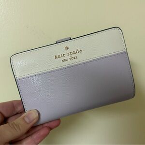 Kate Spade Lavender and Ivory Bifold Wallet